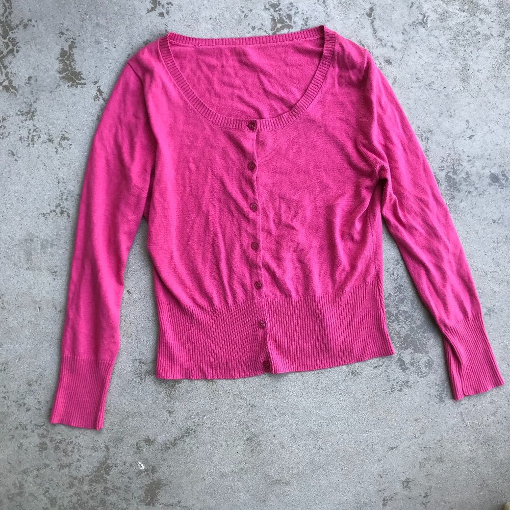 Pink Cotton Cardigan
